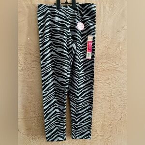 Zebra Print Leggings M(7/8) NWT